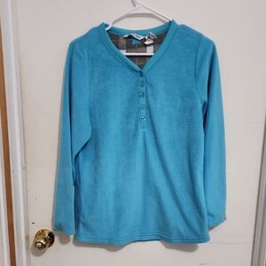 Hotel Spa, Kids Blue Long Sleeve Shirt, Size S